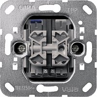 Выключатель с подсветкой без накладки без рамки Gira System55 2-кл.